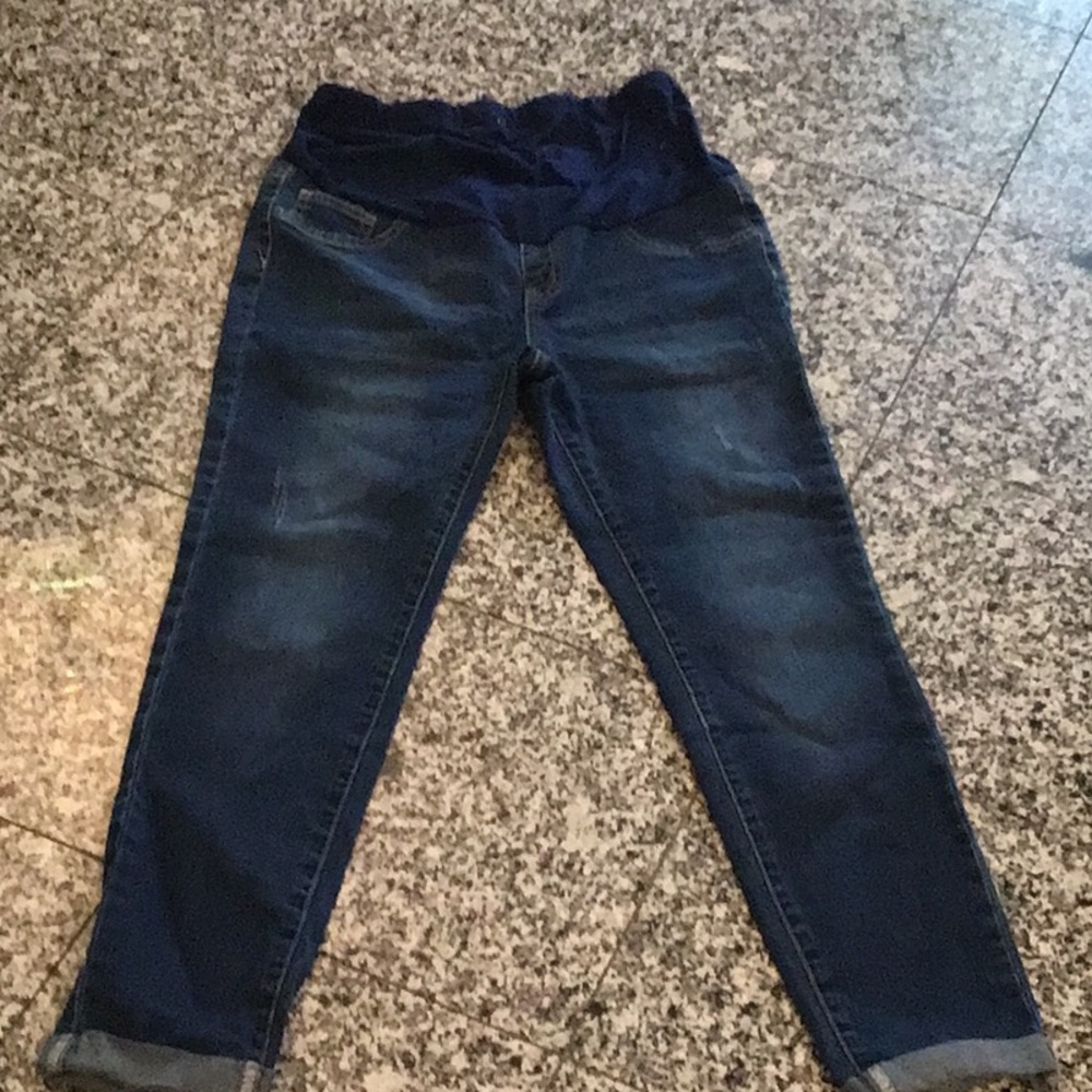 Navy Maternity Denim Jeans
